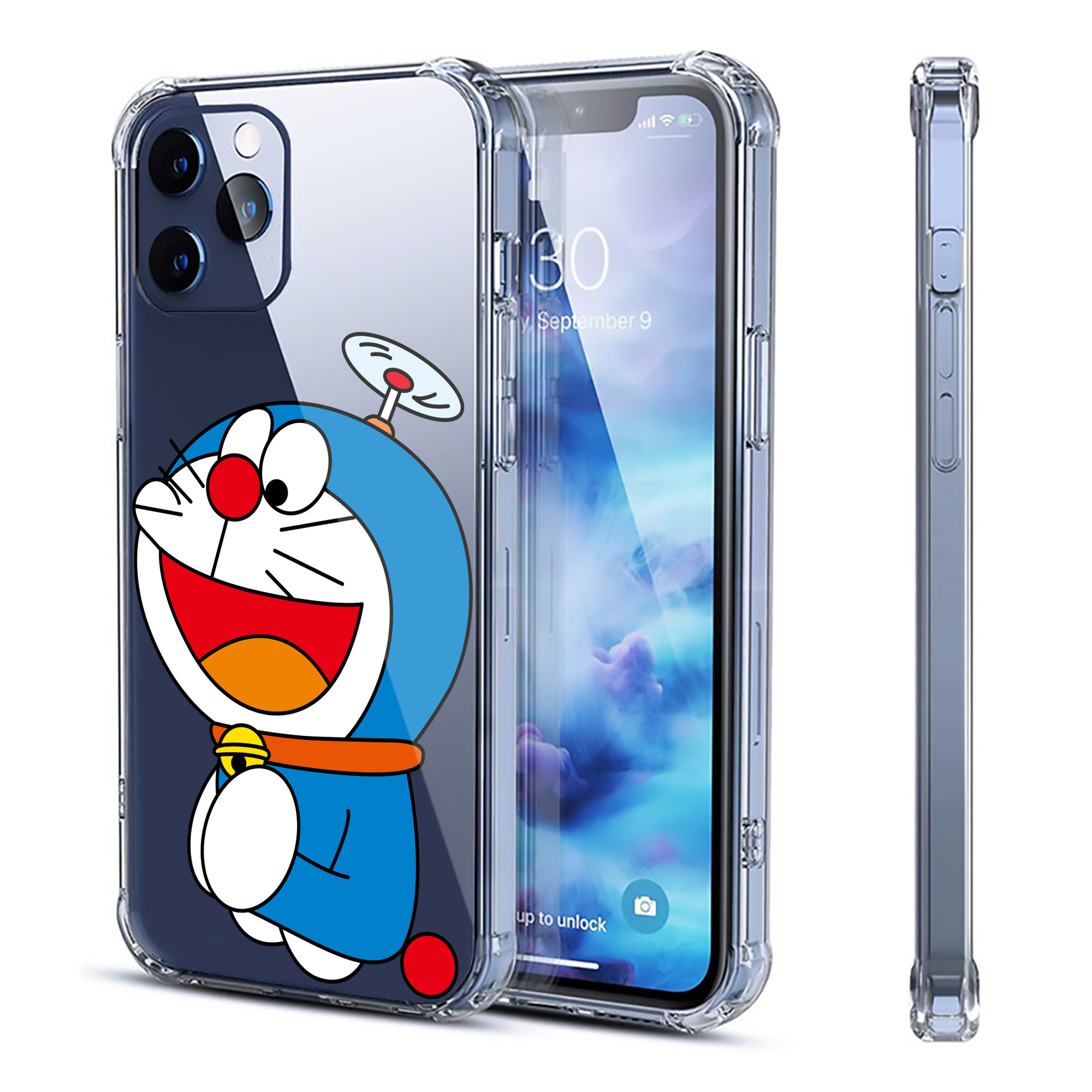 （画像用） ドラえもん Doraemon 【iPhone 12シリーズ対応】透明スマホケース（クリアソフトケース）